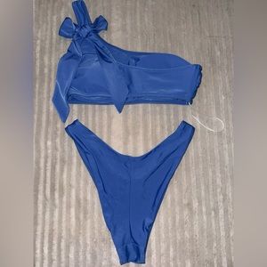 Aerie one shoulder bow bikini